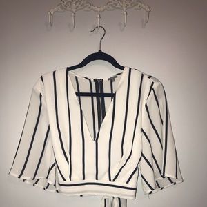 Charlotte Russe striped cropped top!